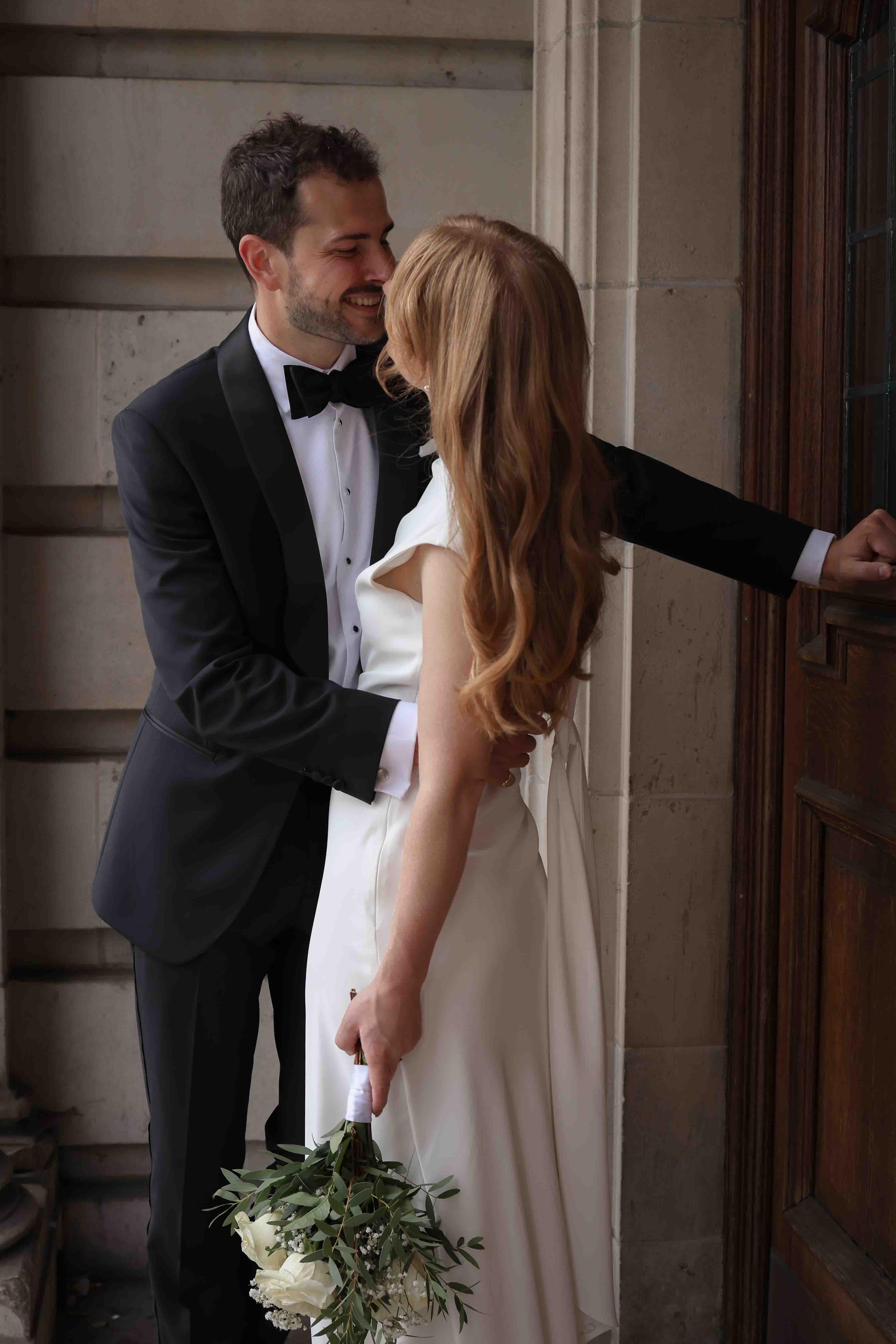 Wedding couple photographed by Ruby Salmon Photography at Stockport Town Hall